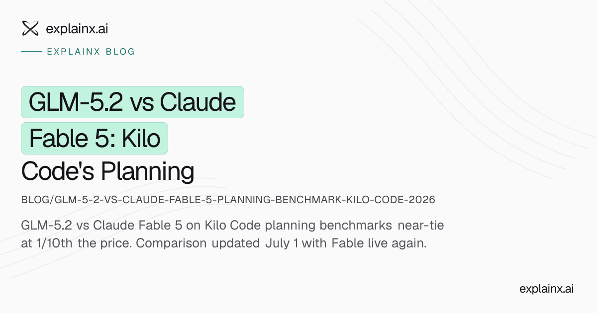 GLM-5.2 vs Claude Fable 5: Kilo Code's Planning Benchmark Shows a Near-Tie at 1/10th the Price