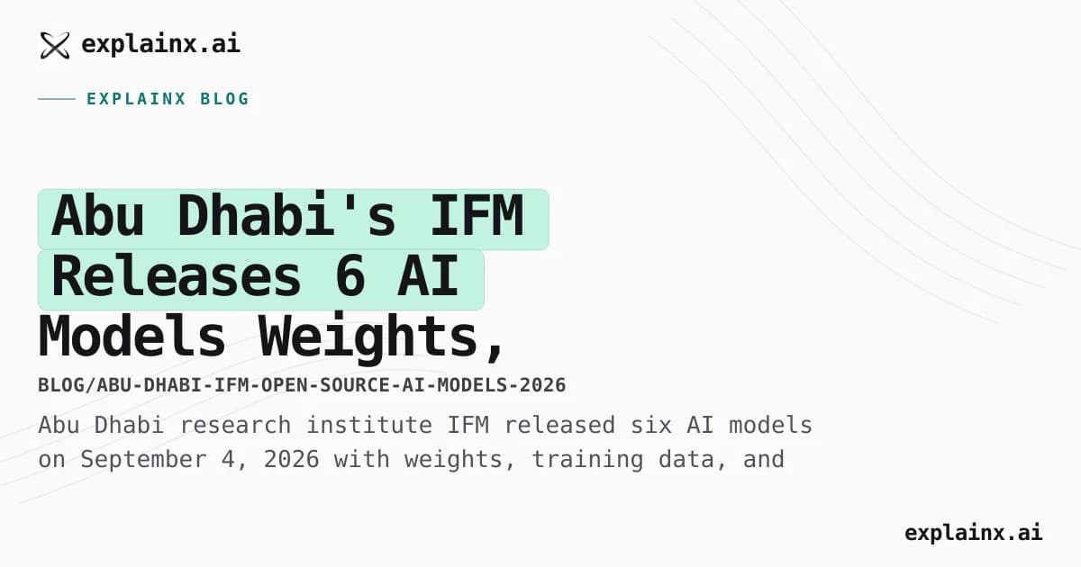 Abu Dhabi's IFM Releases 6 AI Models — Weights, Data, and Code