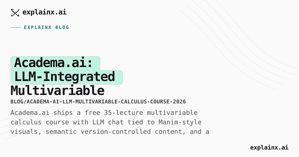 Academa.ai: LLM-Integrated Multivariable Calculus — What the HN Launch Gets Right