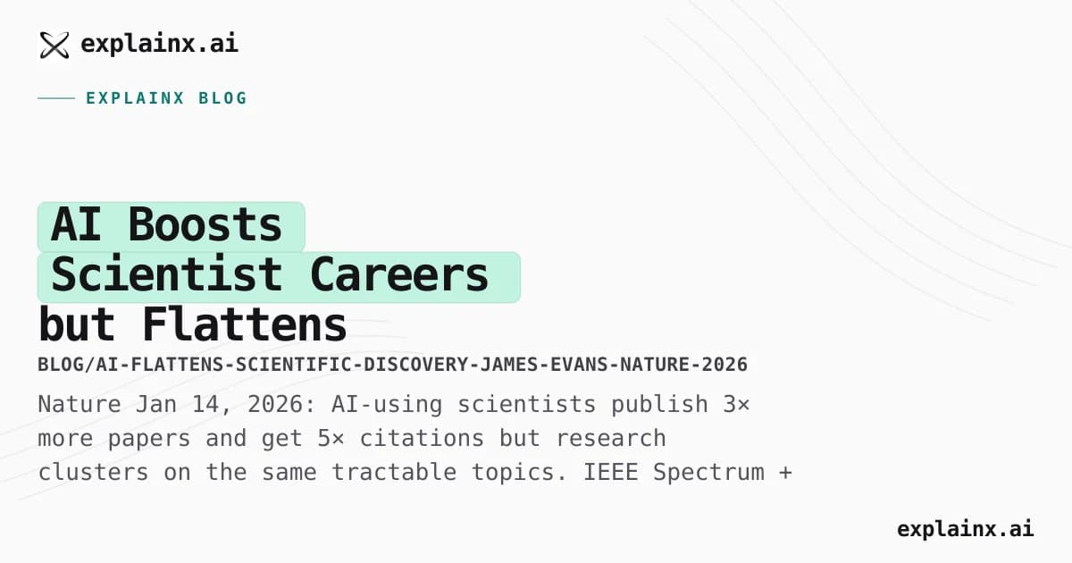 AI Boosts Scientist Careers but Flattens Discovery — Evans Nature Study Explained