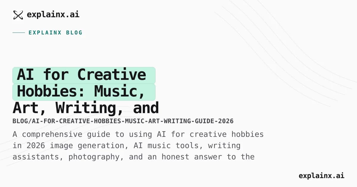 AI for Creative Hobbies: Music, Art, Writing, and the Question of What's Still Yours