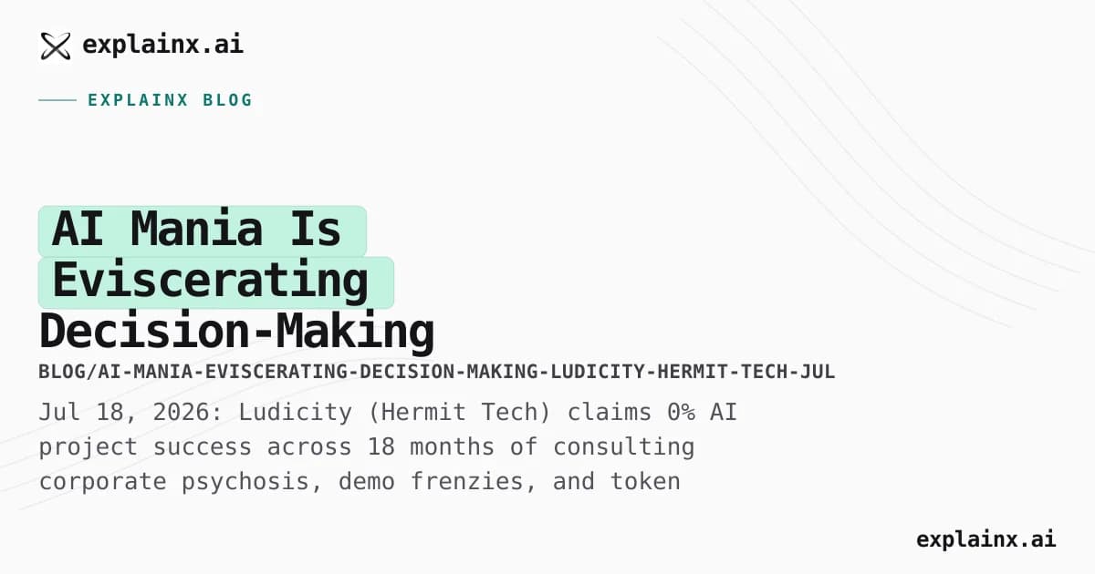 AI Mania Is Eviscerating Decision-Making — Ludicity's Hermit Tech Essay Decoded