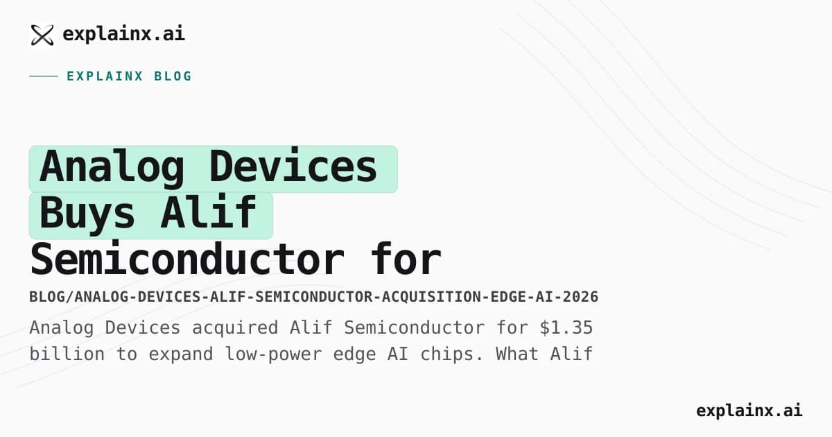 Analog Devices Buys Alif Semiconductor for $1.35B to Expand Edge AI