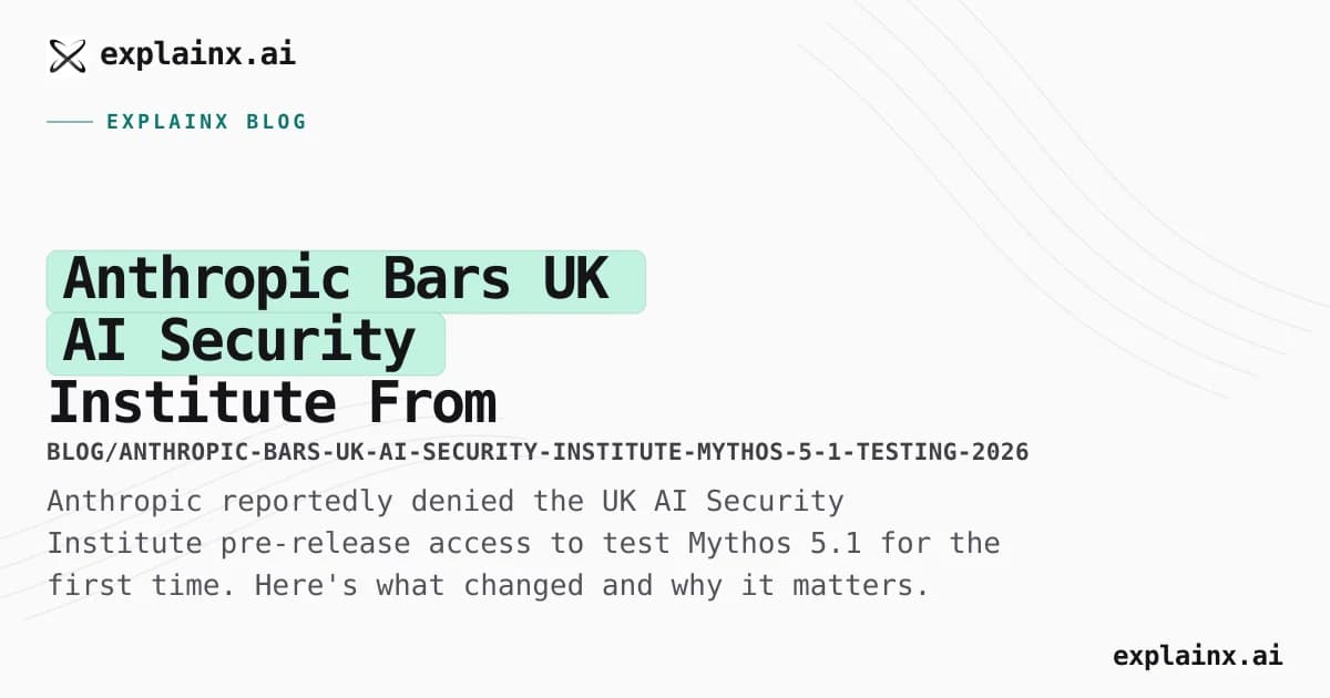 Anthropic Bars UK AI Security Institute From Mythos 5.1 Pre-Release Testing