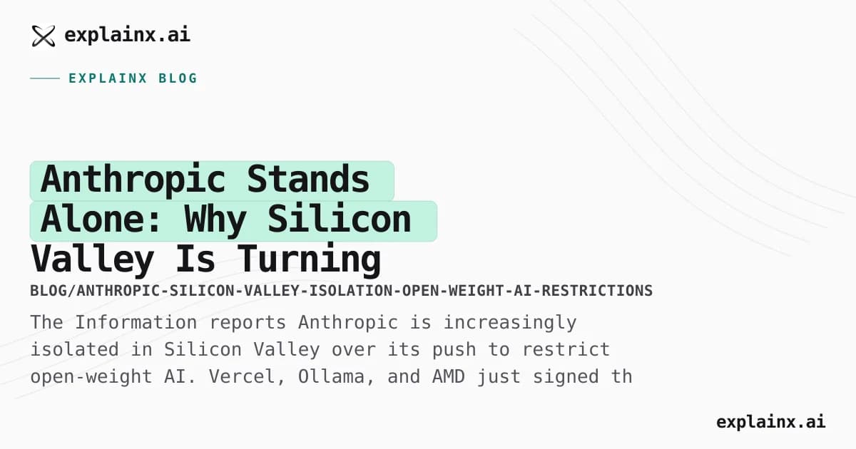 Anthropic Stands Alone: Why Silicon Valley Is Turning on Its Open-Weight AI Push