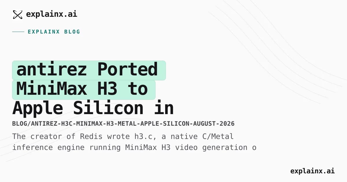 antirez Ported MiniMax H3 to Apple Silicon — in C and Metal