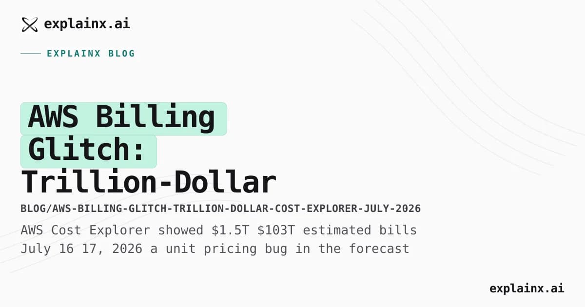 AWS Billing Glitch: Trillion-Dollar Cost Explorer Estimates (July 2026)