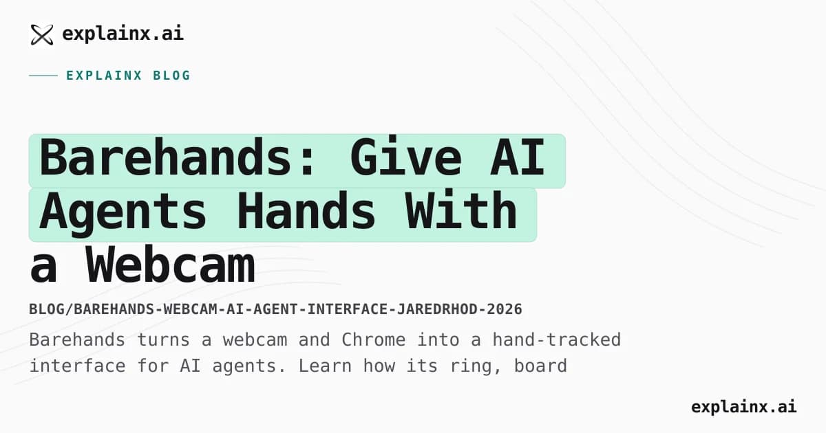 Barehands: Give AI Agents Hands With a Webcam