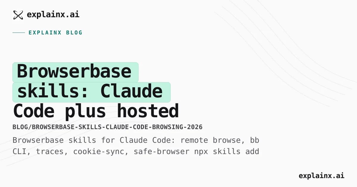 Browserbase skills: Claude Code plus hosted browser automation (bb CLI)
