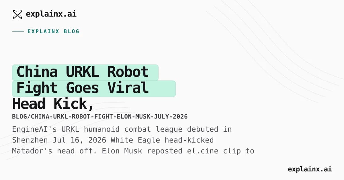 China URKL Robot Fight Goes Viral — Head Kick, Decapitation, Elon Musk Reacts (2026)