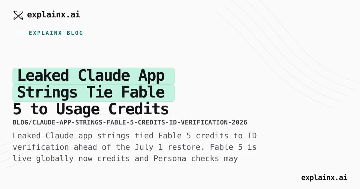 Leaked Claude App Strings Tie Fable 5 to Usage Credits and ID Verification