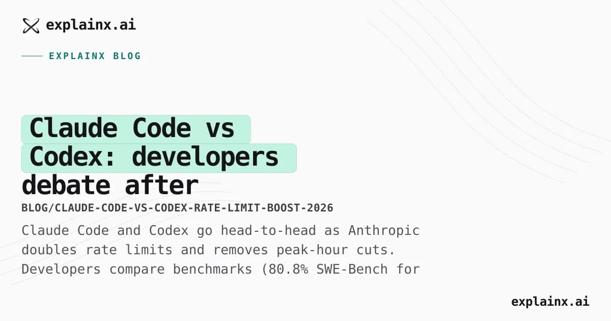Claude Code vs Codex: developers debate after Anthropic's rate limit boost