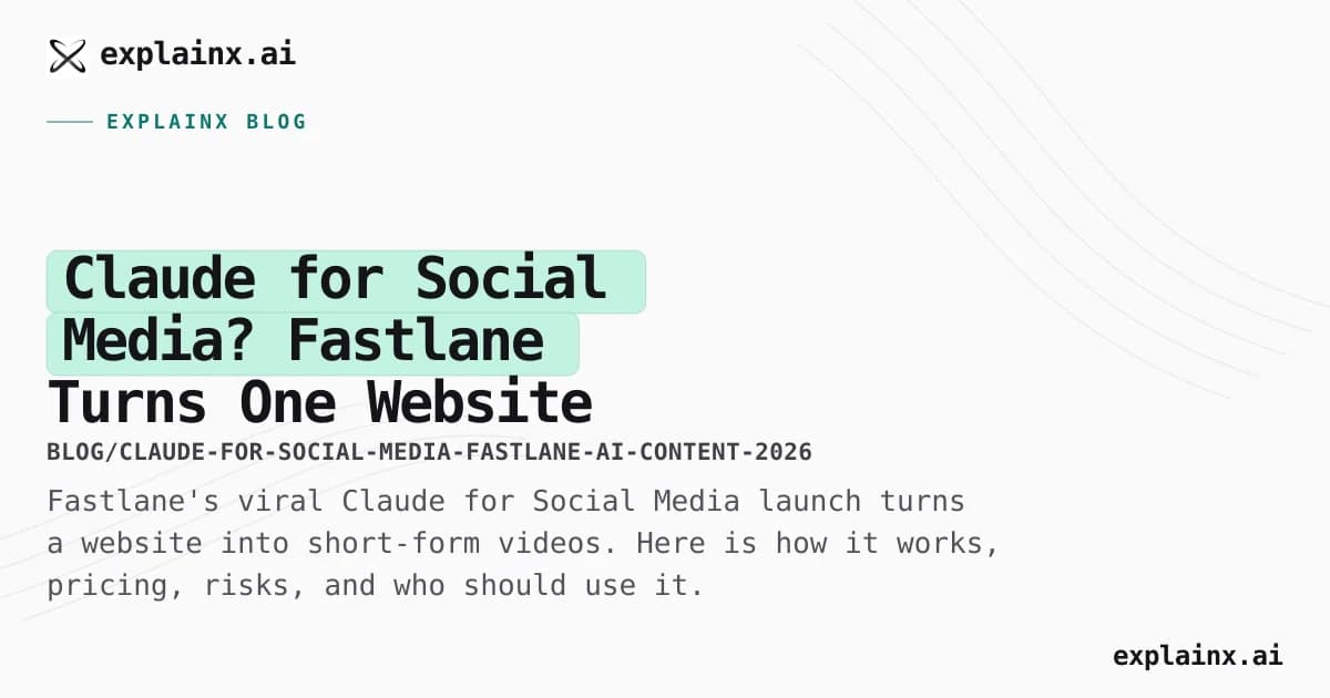 Claude for Social Media? Fastlane Turns One Website Into Thousands of Short Videos