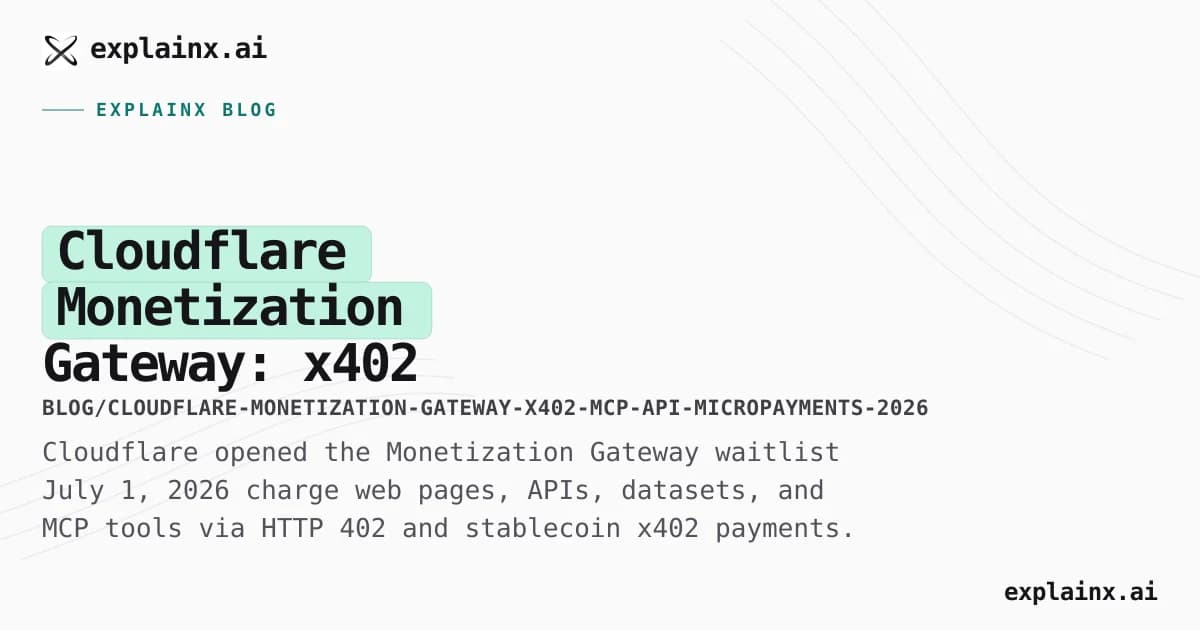 Cloudflare Monetization Gateway: x402 Micropayments for APIs, MCP Tools, and the Agent Web