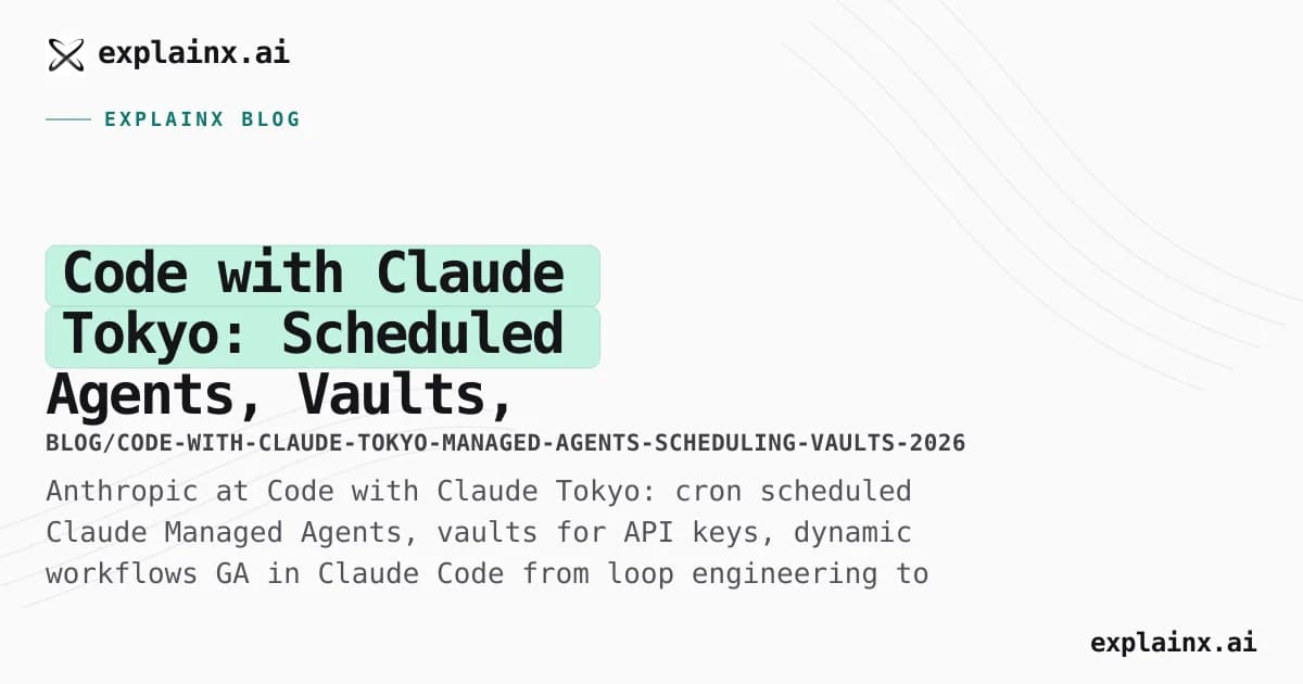 Code with Claude Tokyo: Scheduled Agents, Vaults, and Dynamic Workflows GA