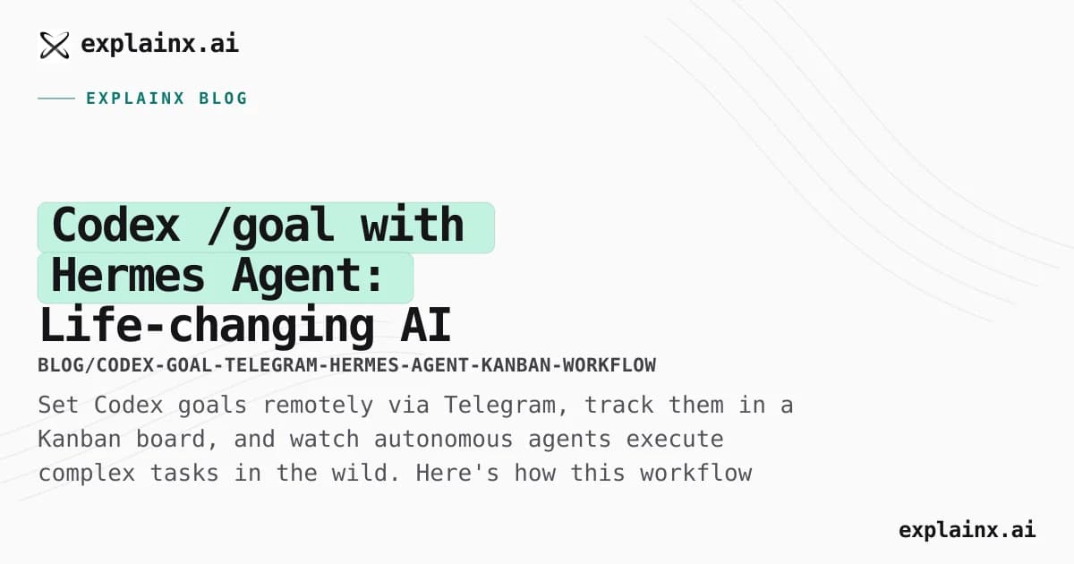 Codex /goal with Hermes Agent: Life-changing AI workflow with Telegram and Kanban tracking