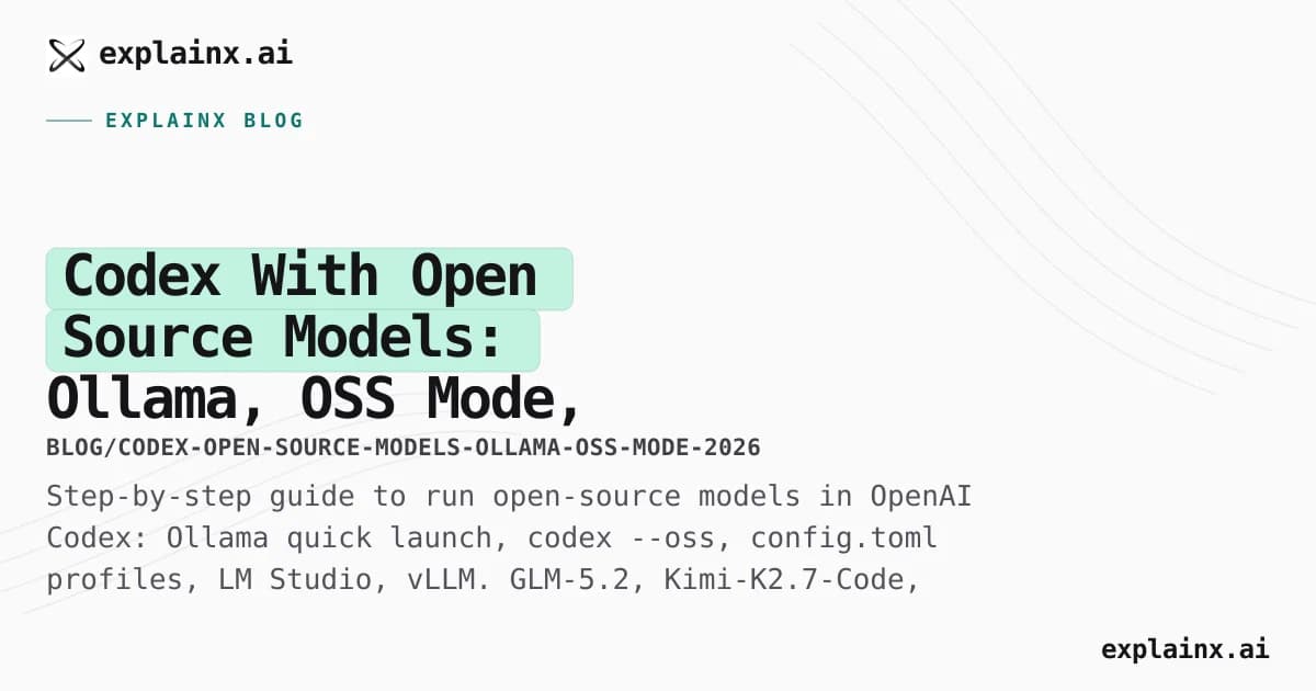 Codex With Open Source Models: Ollama, OSS Mode, and Local Providers Guide