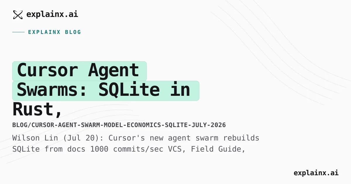 Cursor Agent Swarms: SQLite in Rust, Planner/Worker Economics