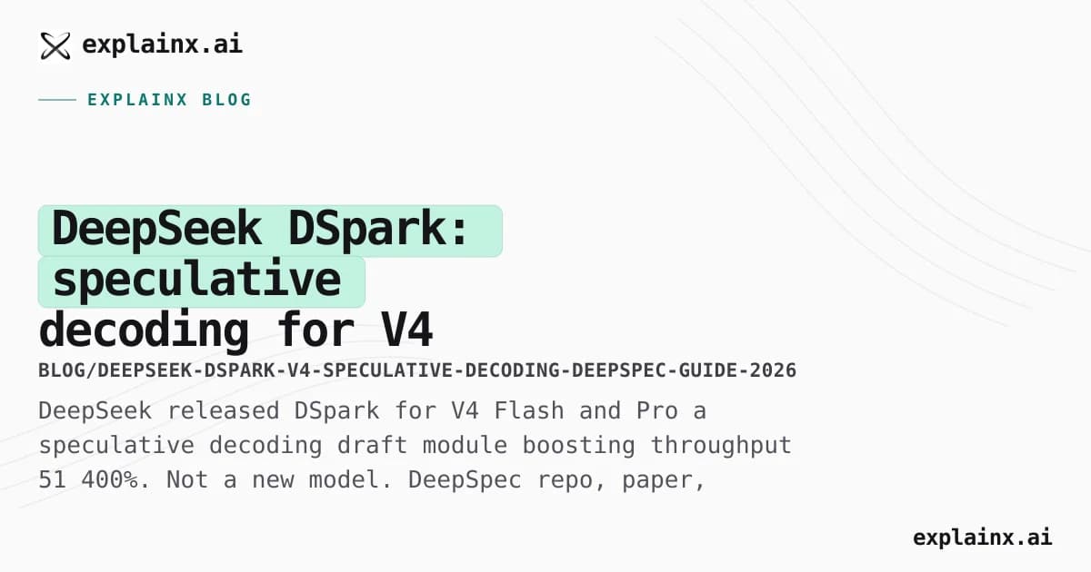 DeepSeek DSpark: speculative decoding for V4 Flash and Pro (51–400% faster inference guide 2026)