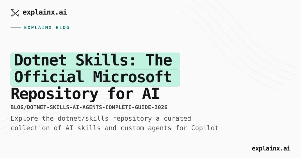 Dotnet Skills: The Official Microsoft Repository for AI Coding Agents