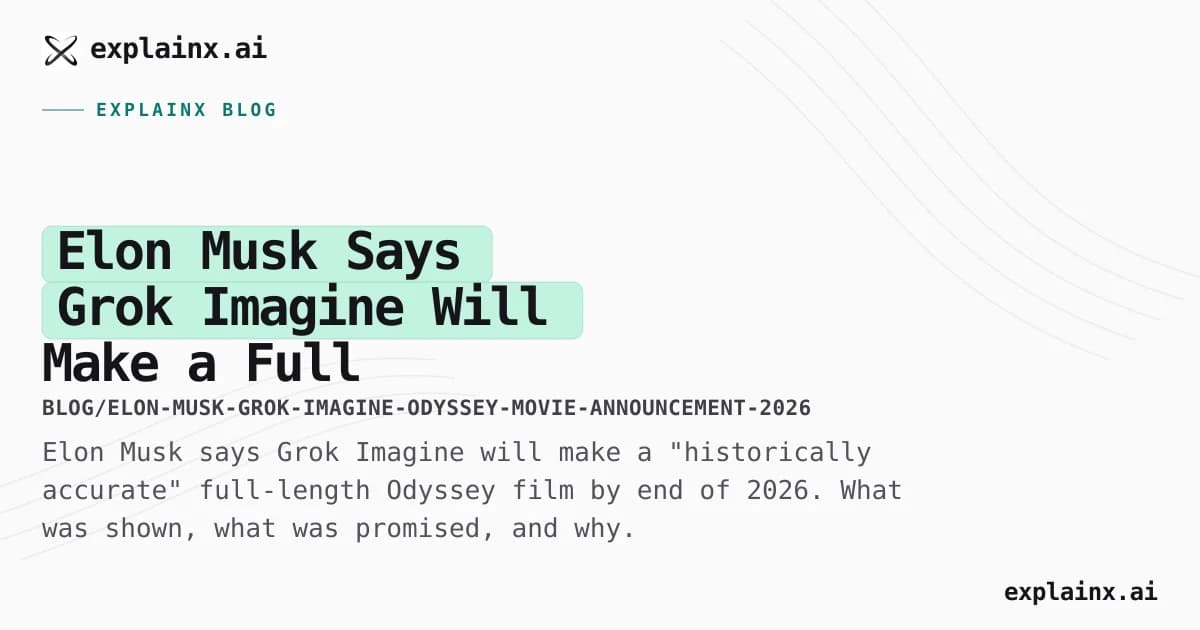 Elon Musk Says Grok Imagine Will Make a Full Odyssey Movie by End of 2026