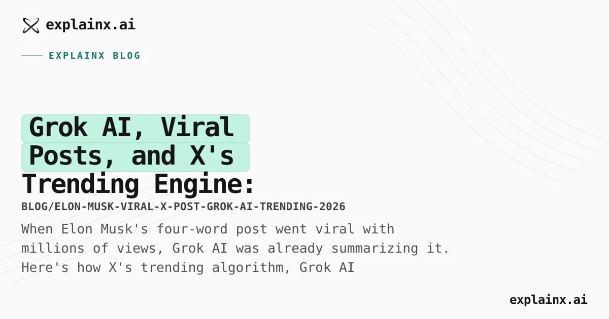 Grok AI, Viral Posts, and X's Trending Engine: How X Surfaces Content in 2026