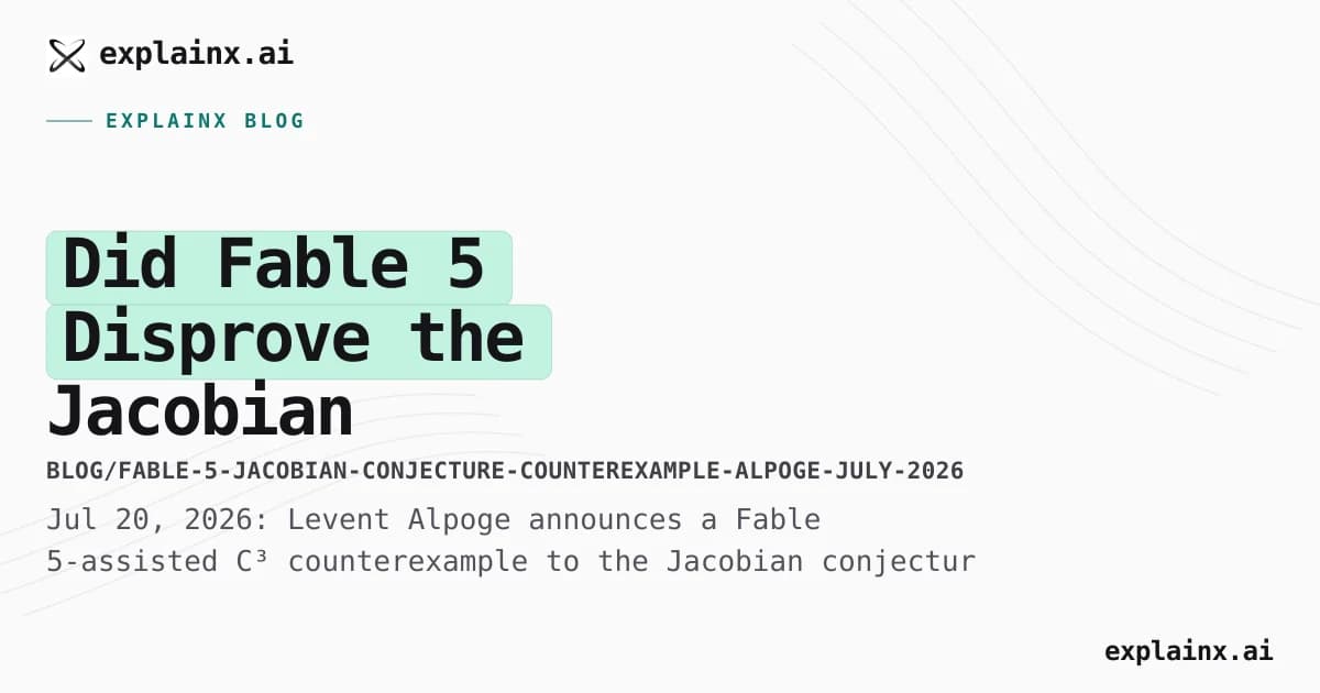 Did Fable 5 Disprove the Jacobian Conjecture? Alpoge Thread Explained