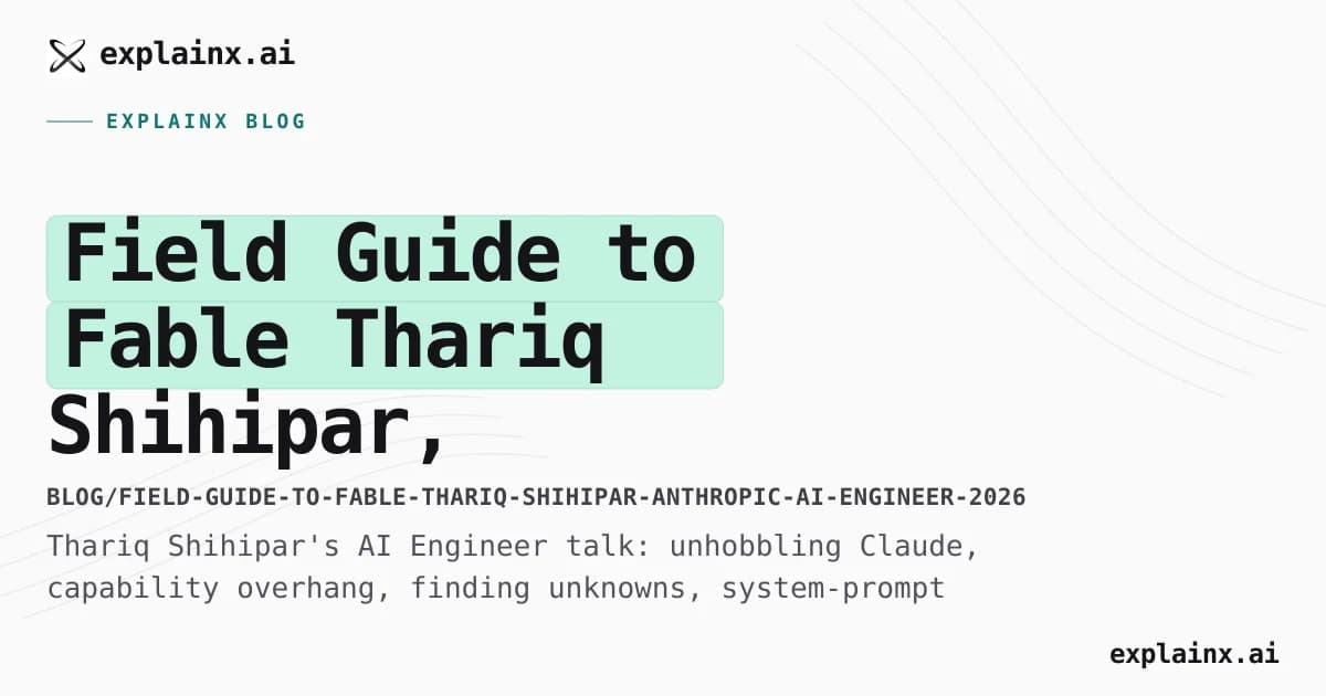 Field Guide to Fable — Thariq Shihipar, Anthropic