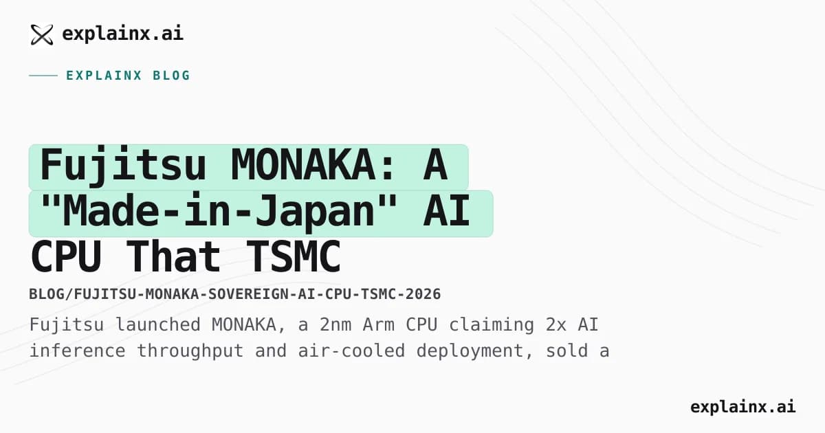 Fujitsu MONAKA: A "Made-in-Japan" AI CPU That TSMC Fabricates