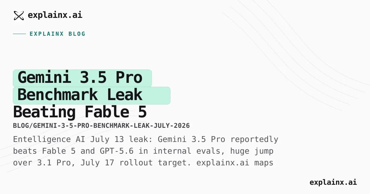 Gemini 3.5 Pro Benchmark Leak — Beating Fable 5 and GPT-5.6? (July 17 Target)
