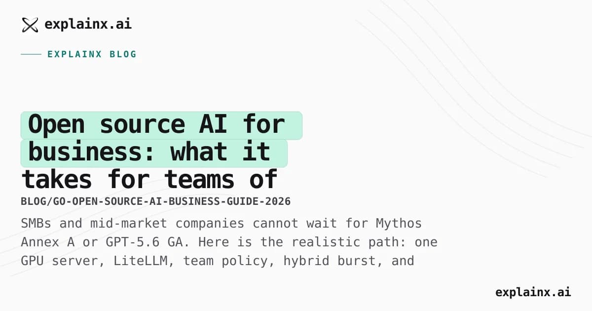 Open source AI for business: what it takes for teams of 5–500 (2026 playbook)