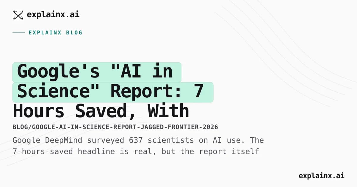 Google's "AI in Science" Report: 7 Hours Saved, With a Big Asterisk