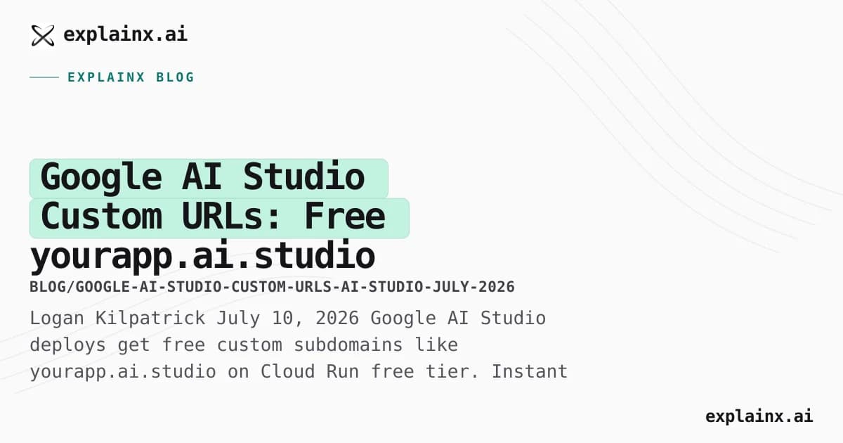 Google AI Studio Custom URLs: Free yourapp.ai.studio Subdomains for Deployed Apps