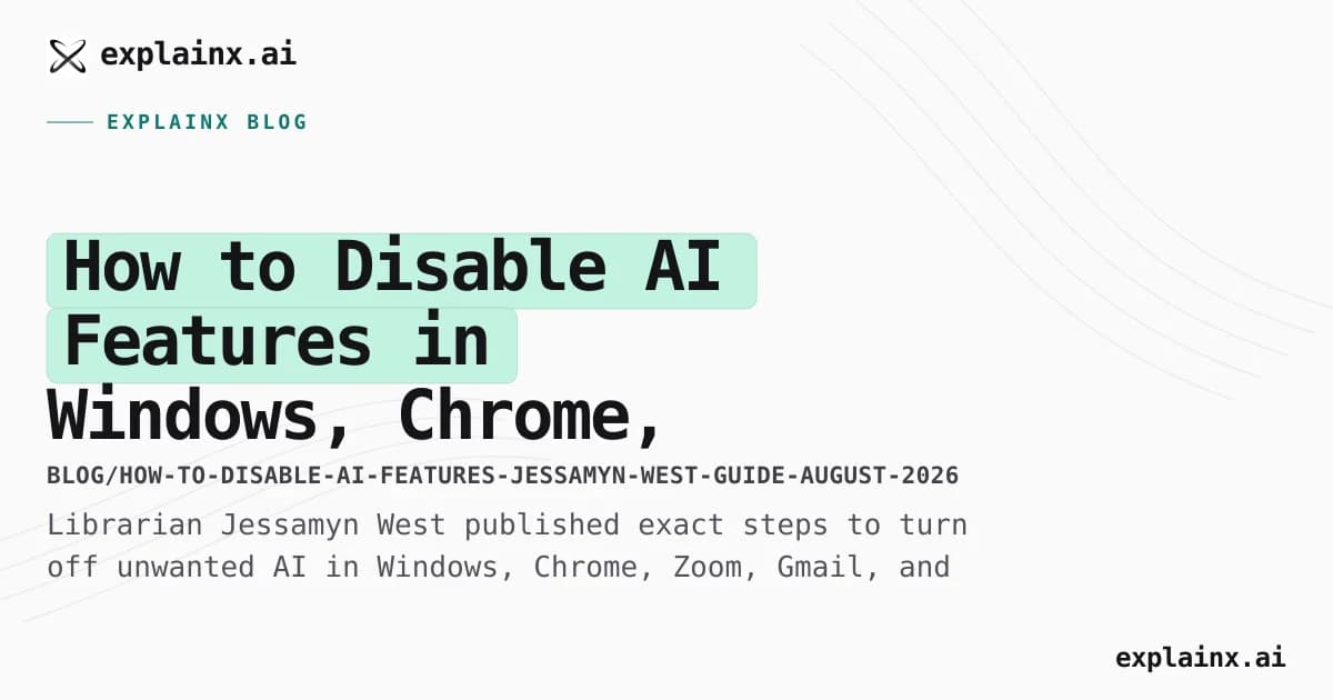 How to Disable AI Features in Windows, Chrome, Zoom, and More