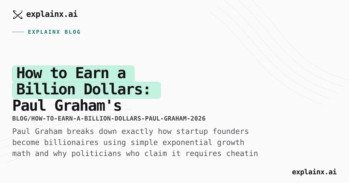 How to Earn a Billion Dollars: Paul Graham's Oxford Union Talk (June 2026)