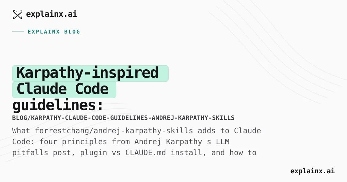 Karpathy-inspired Claude Code guidelines: andrej-karpathy-skills explained (2026)