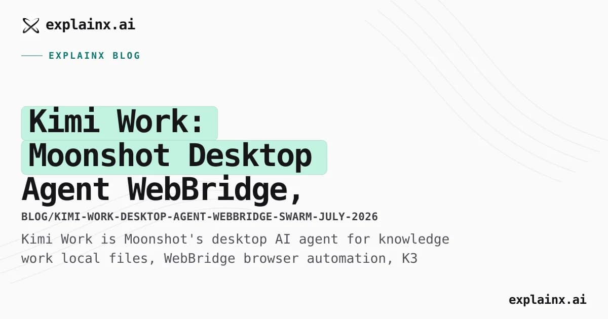 Kimi Work: Moonshot Desktop Agent — WebBridge, Swarm, and Cron Guide