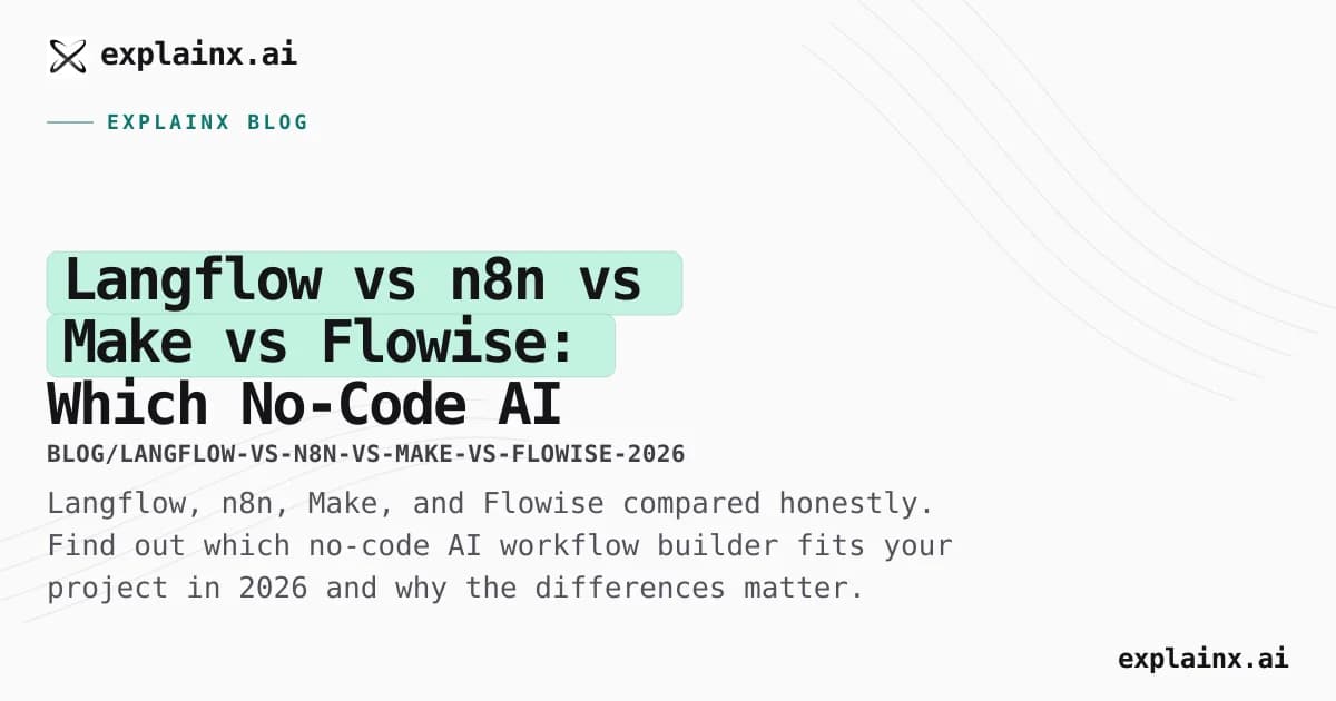 Langflow vs n8n vs Make vs Flowise: Which No-Code AI Builder Should You Use in 2026?