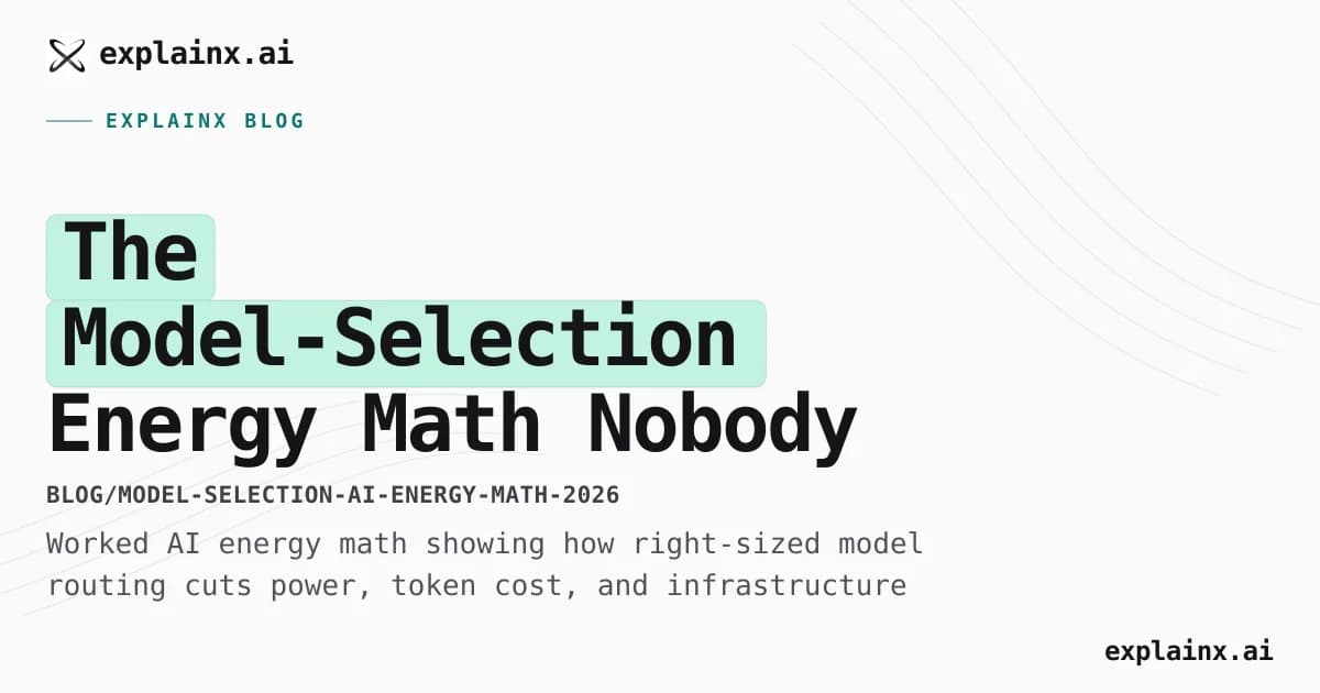 The Model-Selection Energy Math Nobody Is Doing