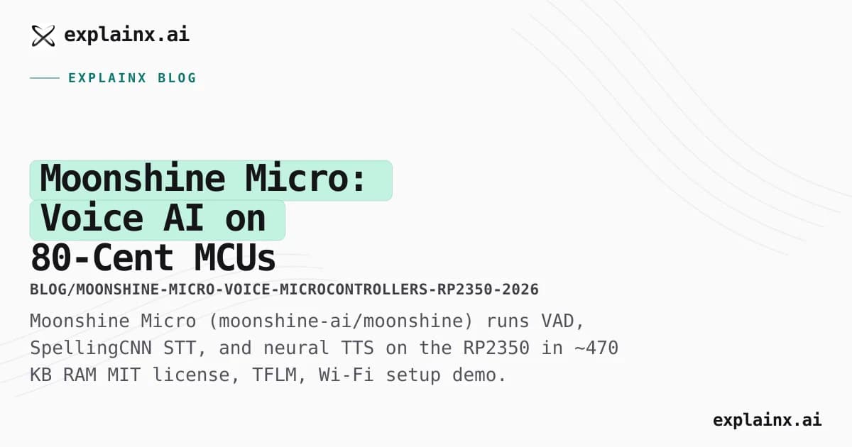 Moonshine Micro: Voice AI on 80-Cent MCUs — RP2350 VAD, STT, and Neural TTS (2026)