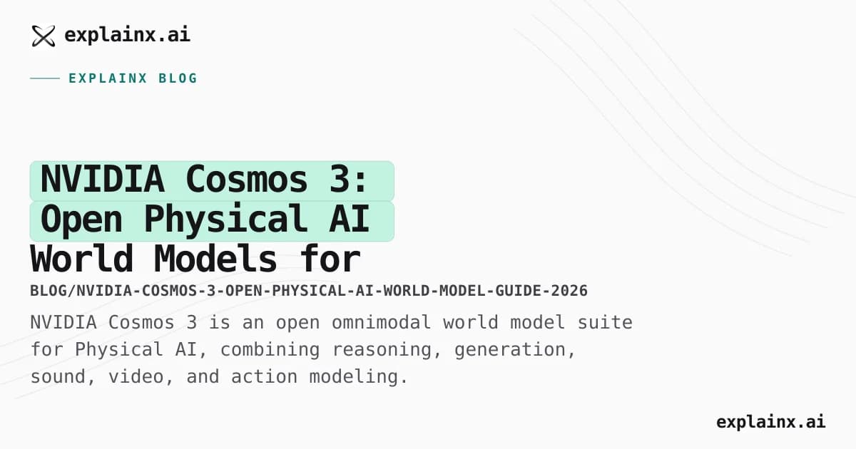NVIDIA Cosmos 3: Open Physical AI World Models for Robots and Autonomous Systems