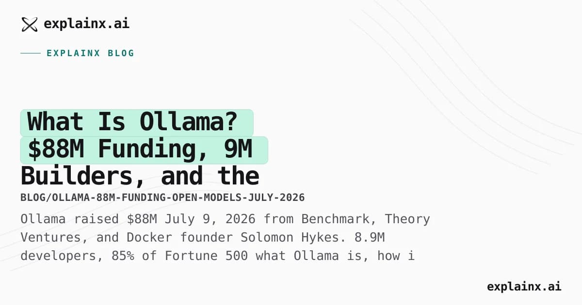 What Is Ollama? $88M Funding, 9M Builders, and the Open-Models Bet (July 2026)