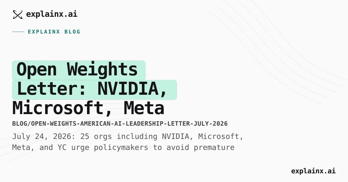 Open Weights Letter: NVIDIA, Microsoft, Meta — July 24