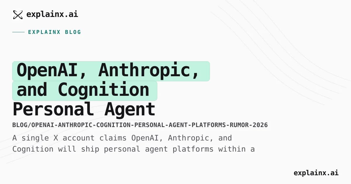 OpenAI, Anthropic, and Cognition Personal Agent Platforms: The Rumor
