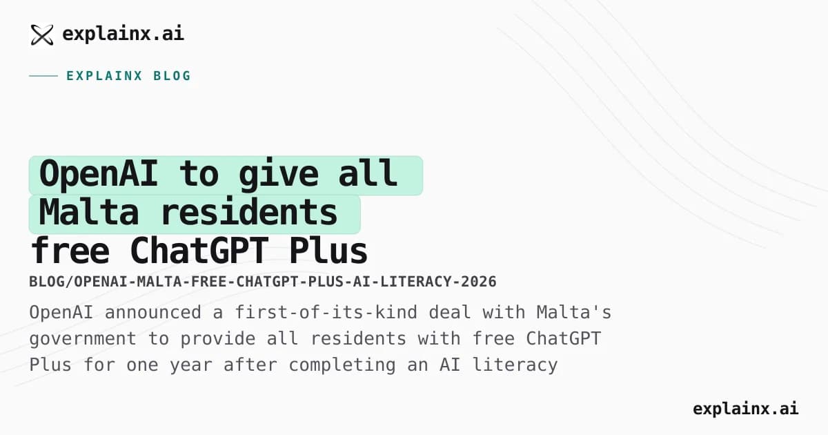 OpenAI to give all Malta residents free ChatGPT Plus access after AI literacy course