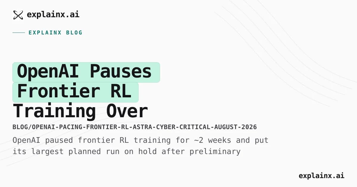 OpenAI Pauses Frontier RL Training Over Astra Cyber-Critical Risk