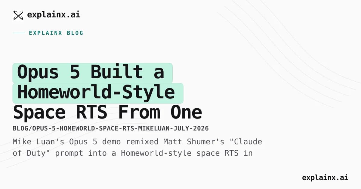 Opus 5 Built a Homeworld-Style Space RTS From One Prompt — $632.65 Later