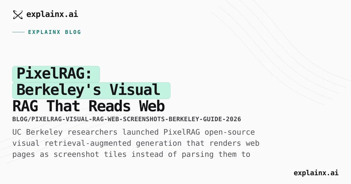 PixelRAG: Visual RAG That Reads Pages as Screenshots | explainx.ai Blog ...