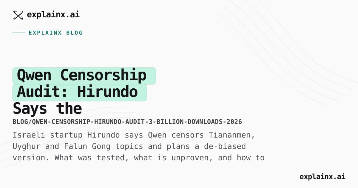 Qwen Censorship Audit: Hirundo Says the 3-Billion-Download Model Embeds China-Friendly Answers