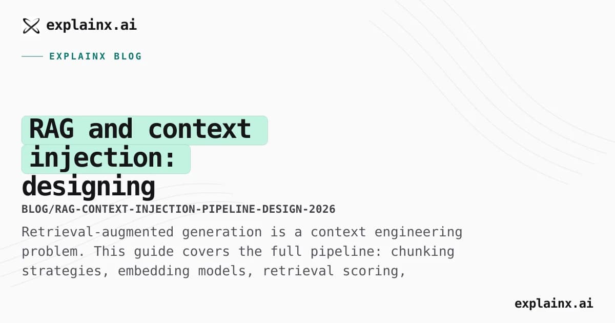 RAG and context injection: designing retrieval pipelines that actually work in 2026